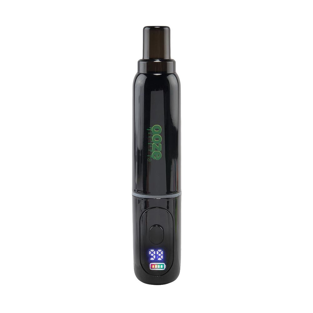 The Ooze Hivo 510 concealer battery in Panther Black, featuring its wide-body "fat pen" silhouette and the integrated digital battery life display.