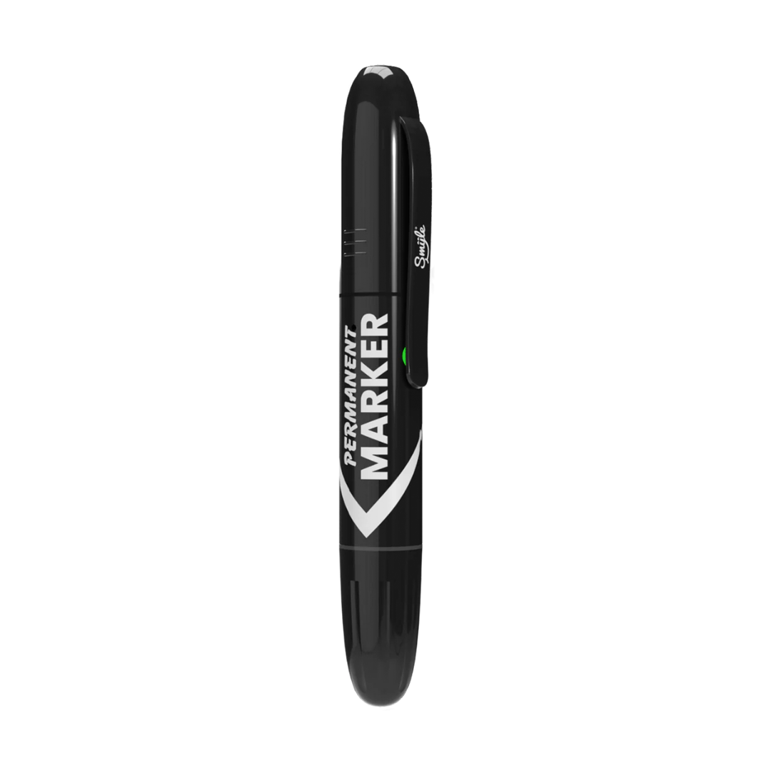 Discrete Penjamin Permanent Marker vape battery in Matte Black, featuring a realistic marker pen design that hides a 510 oil cartridge for total stealth.