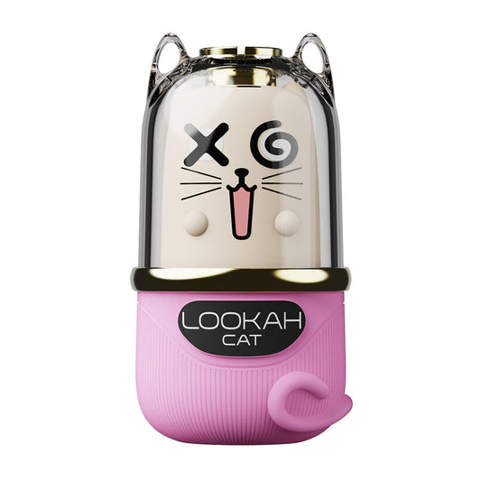 Pink LOOKAH Cat 510 thread vape battery with cat face 