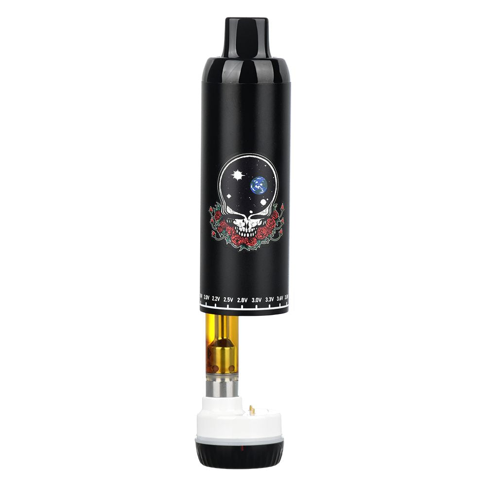 Pulsar 510 DL 3.0 Twist Space Your Face model, shown partially open to reveal a 510-thread cartridge installed and the tactile twist-dial voltage controller at the base.