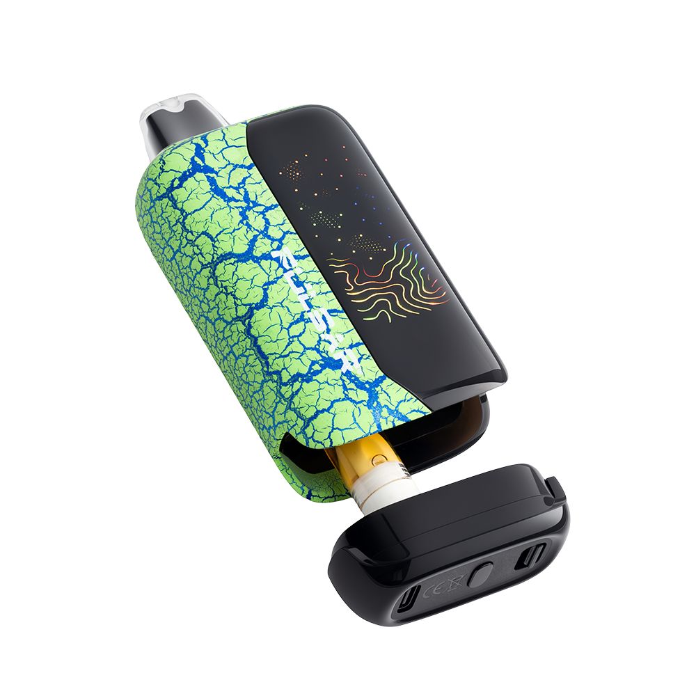 Pulsar 510 DL 6.0 Green Crackle series showing the "bar" style design with a 1000mAh battery and a discrete cartridge setup