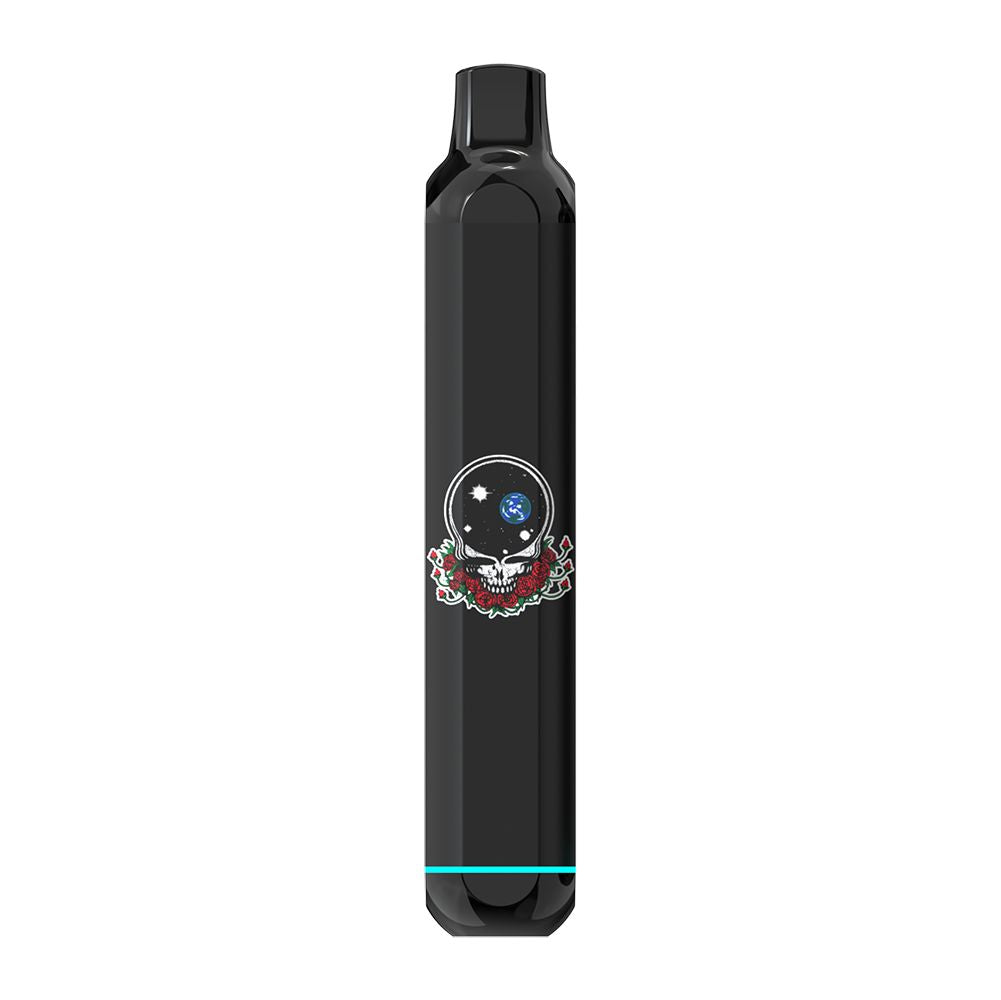 Pulsar 510 DL Grateful Dead Edition in Space Your Face Black, featuring the iconic "Steal Your Face" skull filled with a galaxy nebula on a discreet, bar-style vape body.