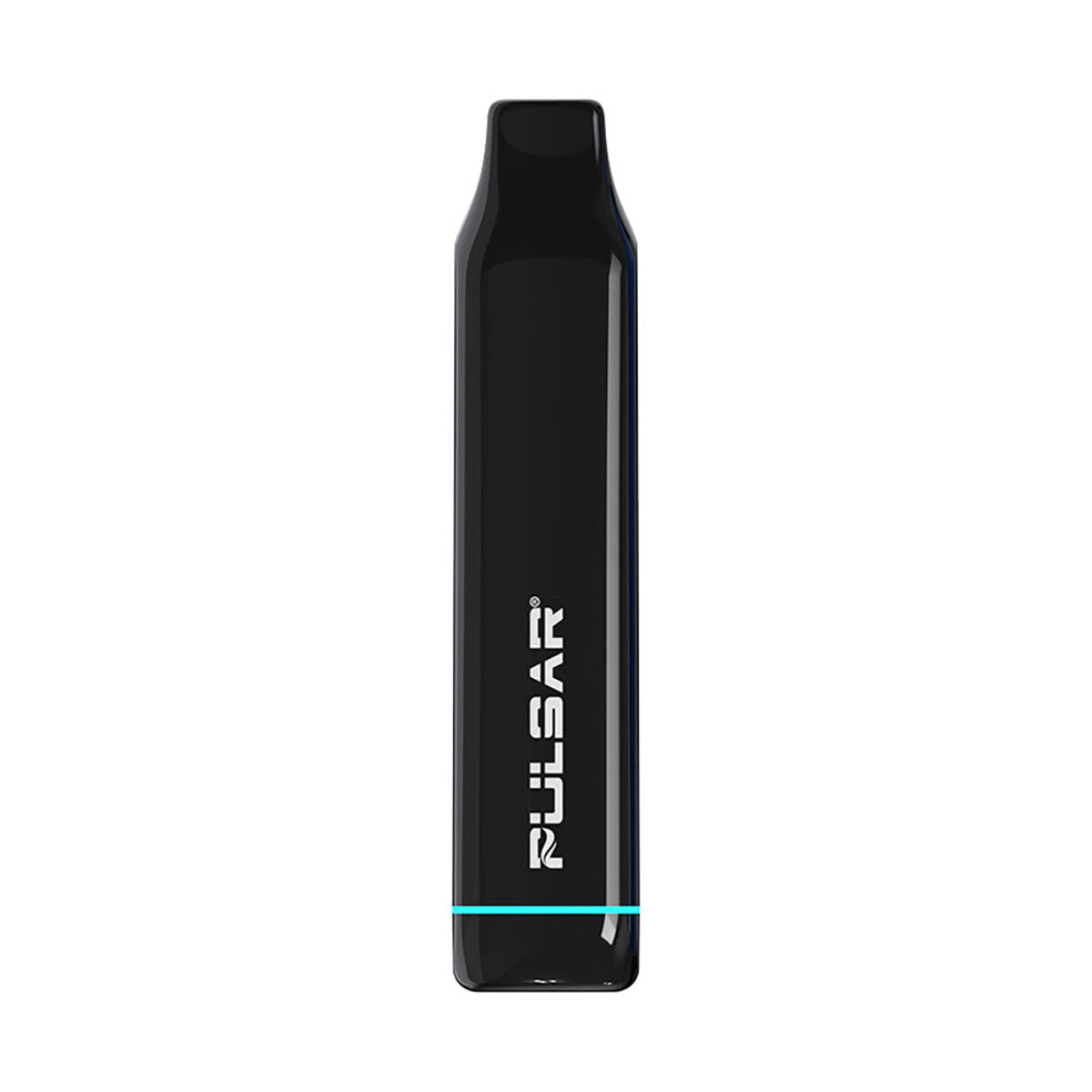 A clean, front-facing studio product shot of the Pulsar 510 DL Lite auto-draw vape pen in Matte Black. The device is shown fully assembled and empty, highlighting its sleek, button-free bar chassis, the subtle Pulsar logo near the base, and its discreet, pocket-friendly profile.
