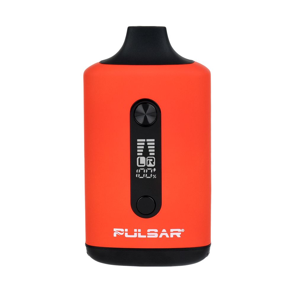 Pulsar 510 DL Tandem in Thermal Magic Missile, featuring the red and yellow color-changing Thermo Series exterior designed for discreet dual cartridge vaping.