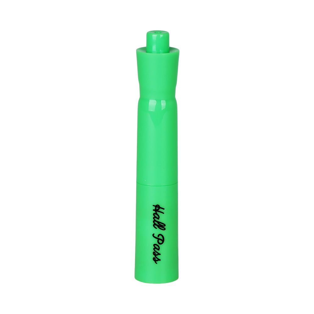 Green Pulsar 510 Hall Pass Vaporizer battery with Hall Pass script logo and discrete marker-inspired silhouette.