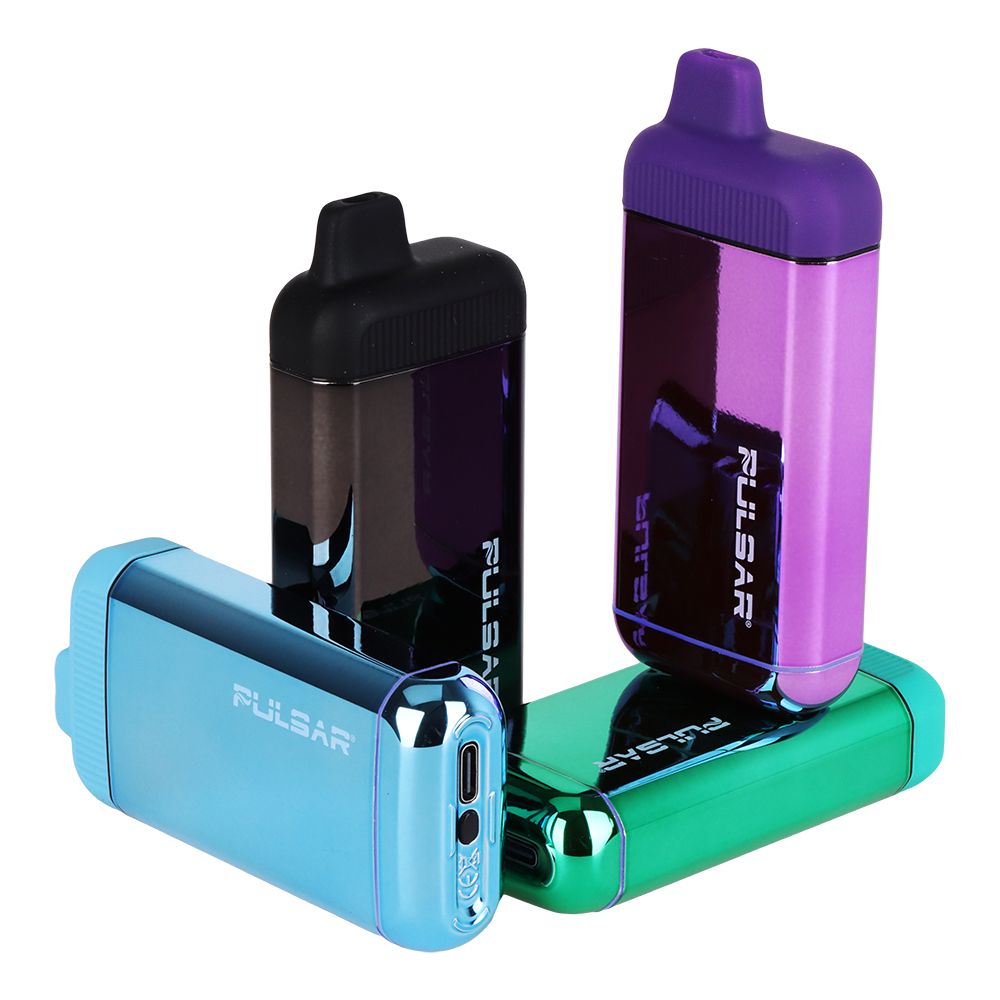 A comprehensive view of all available Pulsar 510 Jetpack 2.0 color options, highlighting the sleek, buttonless "disposable-style" aesthetic across the entire range.