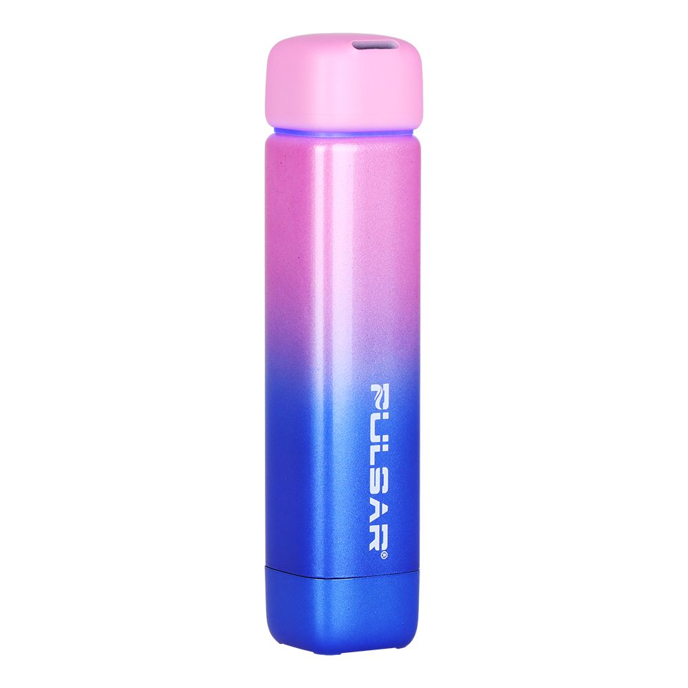 Pulsar 510 Jetpack in Horizon (Blue/Pink Gradient), showcased in its closed, discreet state, emphasizing the vibrant, multi-tone metallic finish.