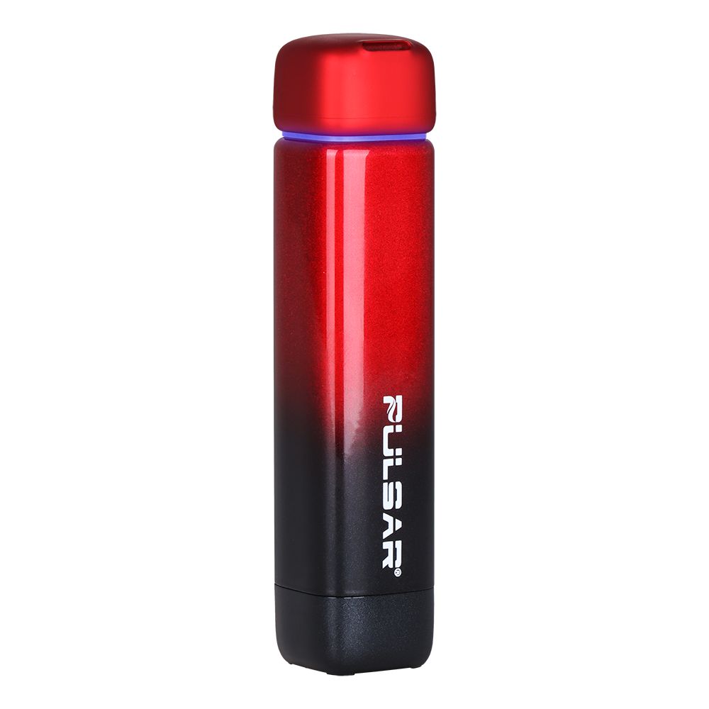 Pulsar 510 Jetpack in Inferno (Red/Black Gradient), showcasing the sleek, futuristic design and the single-button interface for precision variable voltage control.