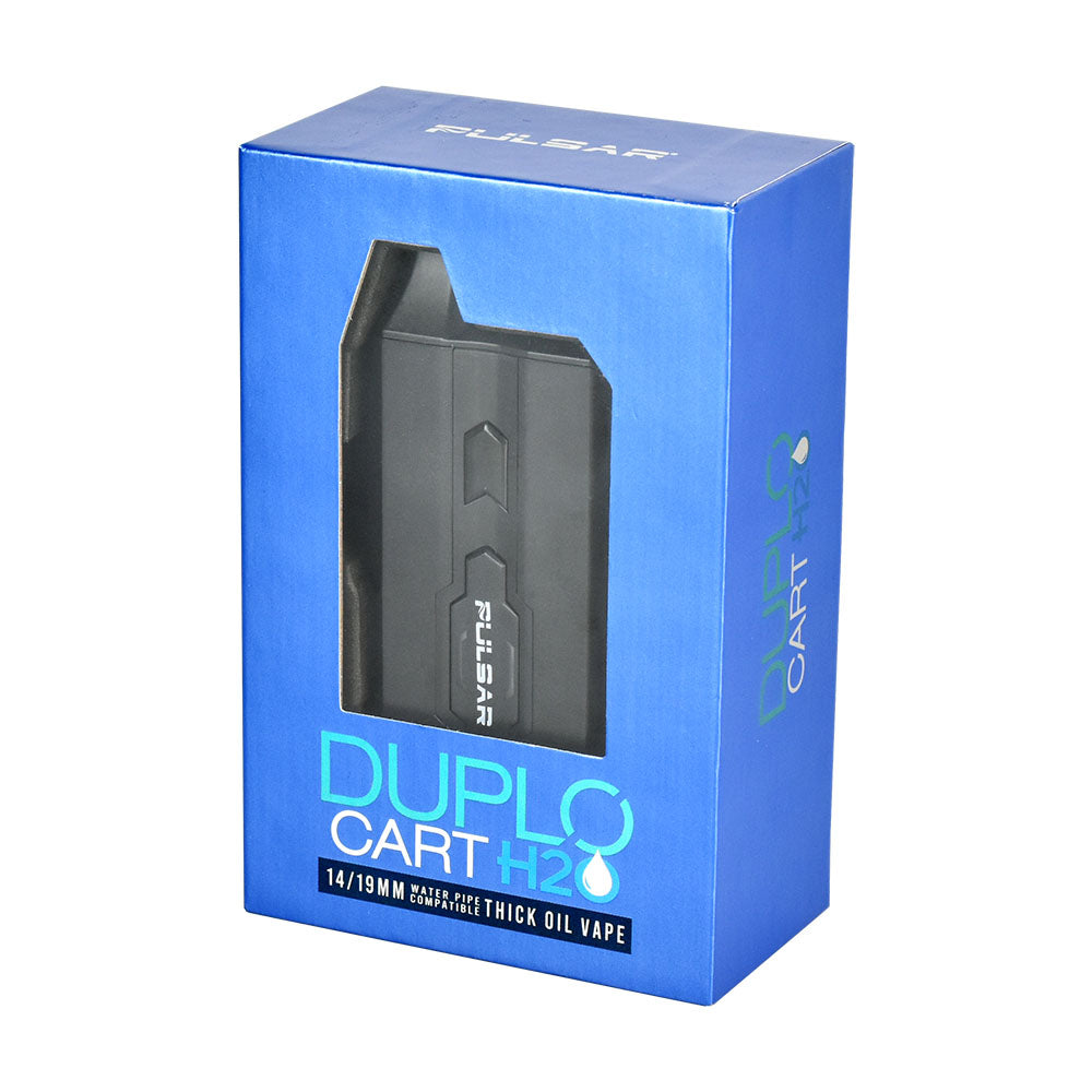 The Pulsar DuploCart H2O in H2O Black displayed inside its original retail packaging, showcasing the product presentation.