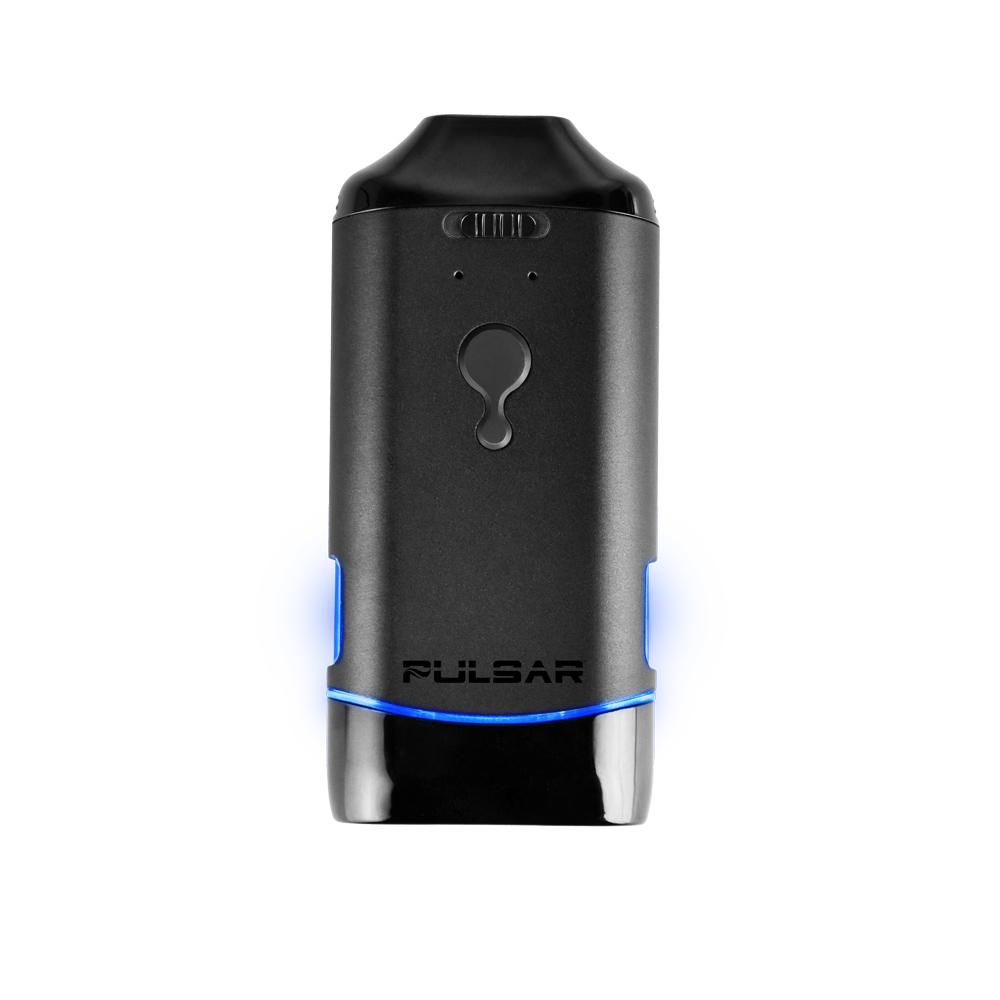 Pulsar DuploCart front view with Blue LED indicators lit, representing the 3.2V power setting.