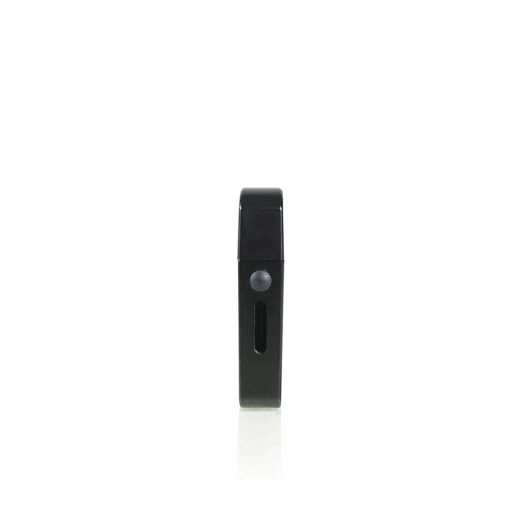 Discrete Black RYOT Verb 710 Flip 510 battery side profile showing the integrated firing button and slim design.