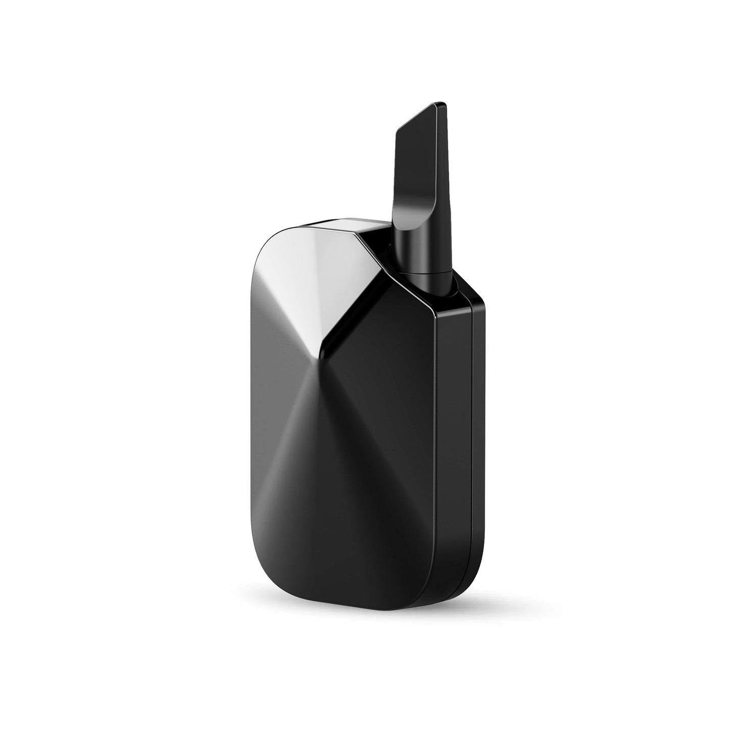 Rear view of the Obsidian Vessel Compass Rise with cartridge, highlighting the ergonomic, curved metal casing and the premium "Vessel" branding.