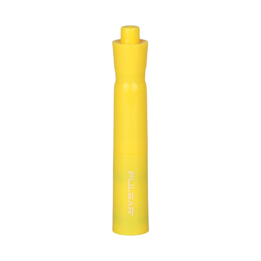 Yellow Pulsar 510 Hall Pass Vaporizer battery showing the clean Pulsar logo branding on a bright, high-visibility finish.