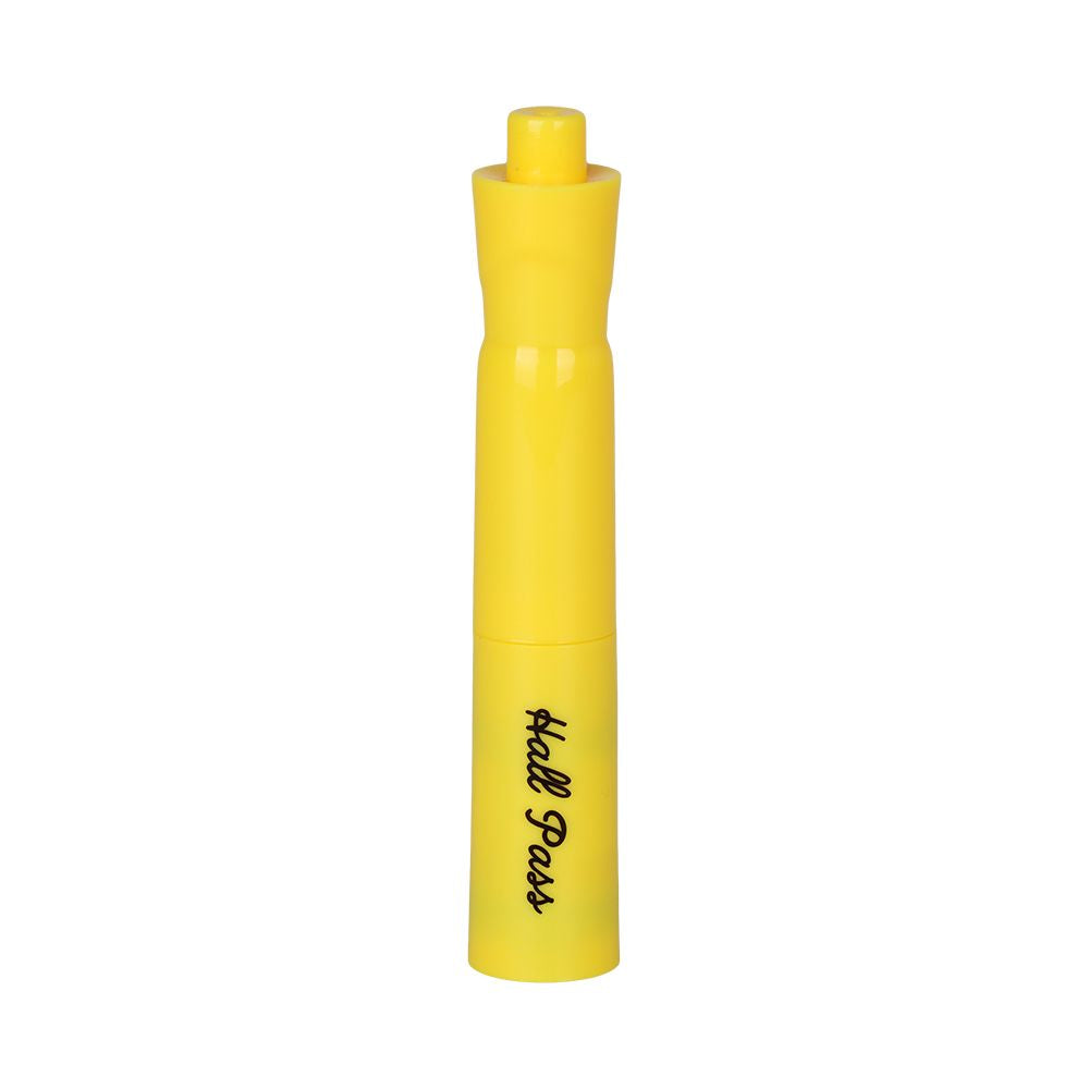 Yellow Pulsar 510 Hall Pass Vaporizer battery with a vibrant finish and discrete pocket-friendly marker shape.