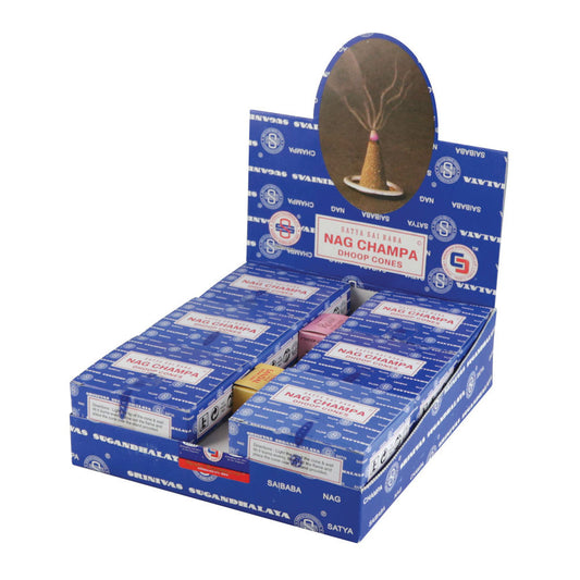 Satya Cone Incense - 12 cones per pack 12pcs 2 Scent Options