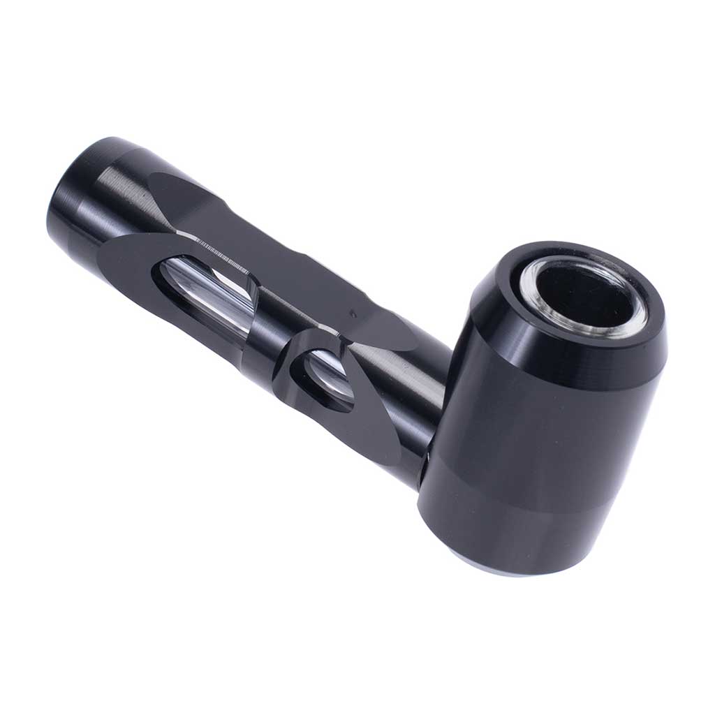 ALUMINUM GLASS SMOKING PIPE MULTIPLE COLORS