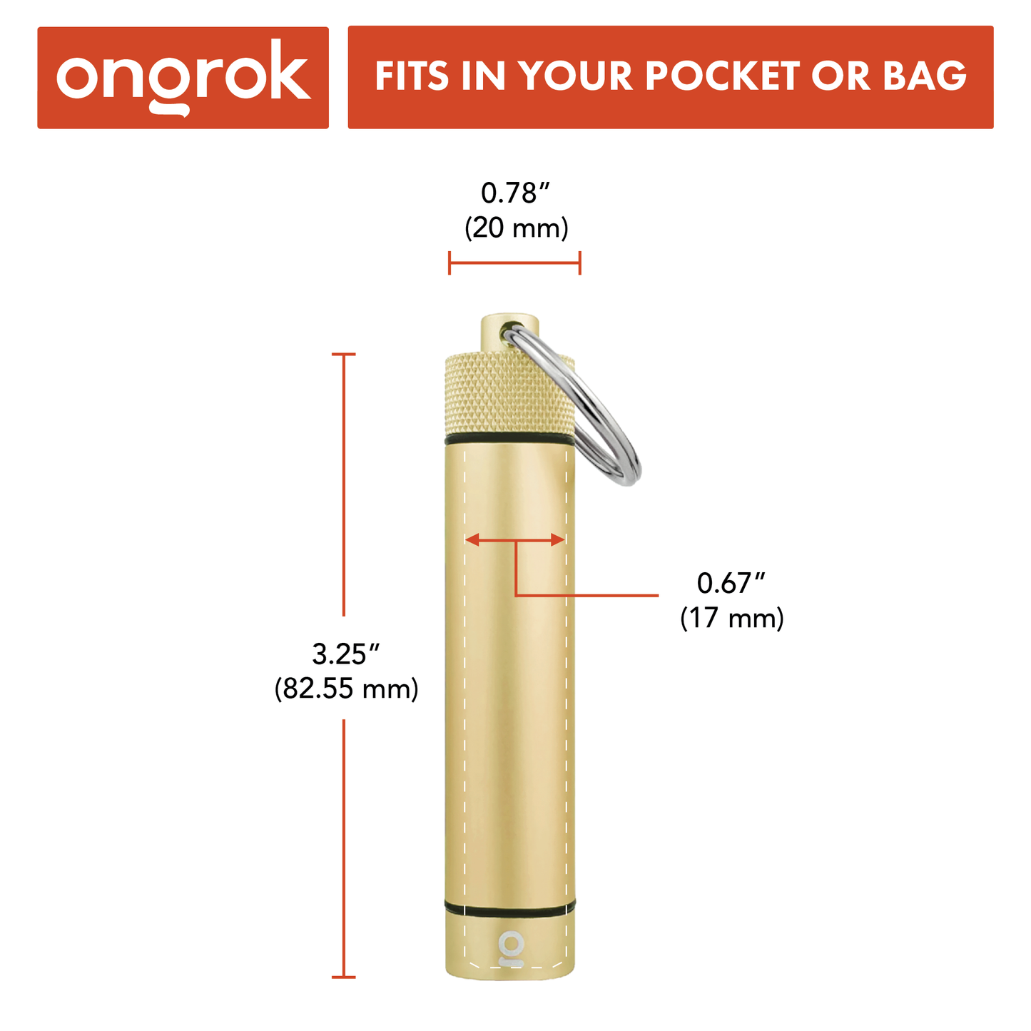 Ongrok Aluminum Storage Keychain 5 Color Options