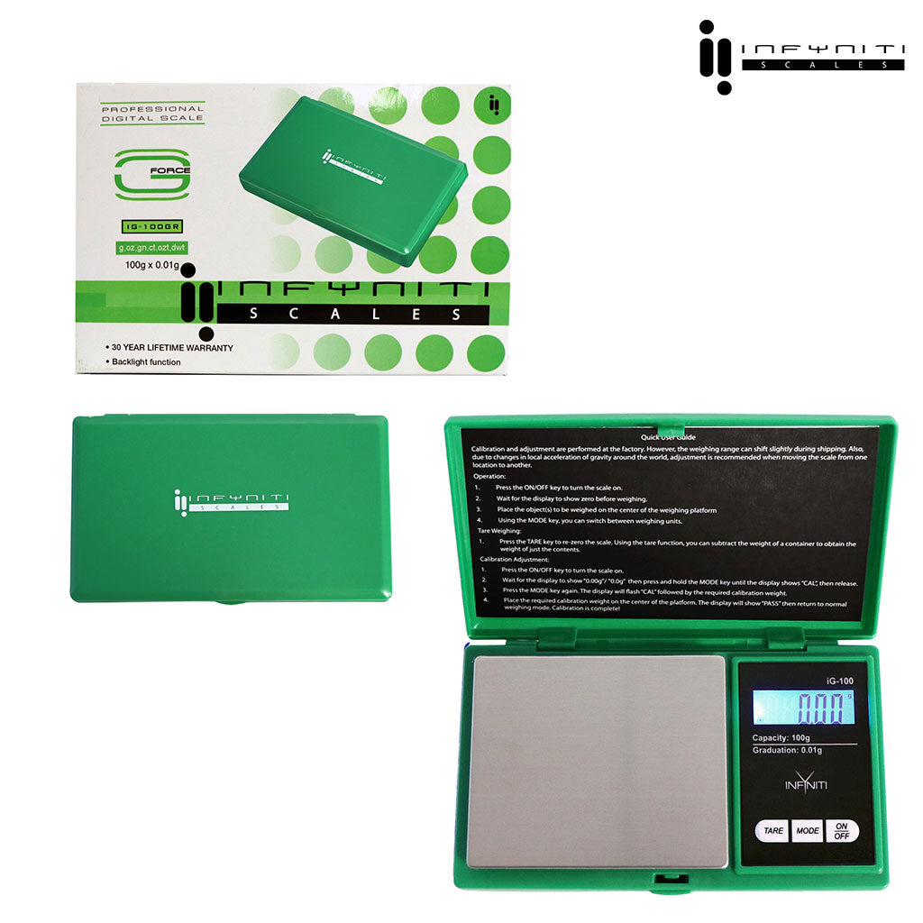 G-Force; 100g X 0.01g, Pocket Scales Different Colors Available