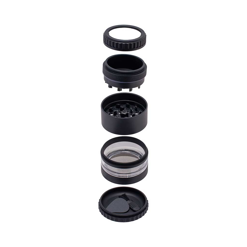 GRINDER WITH MAGNIFYING LID