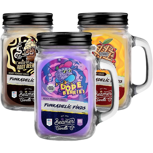 Beamer Candle Co. Funkadelic Finds Collection Hidden Pendant Mason Jar Candle | 12oz 4 Scent Options Available