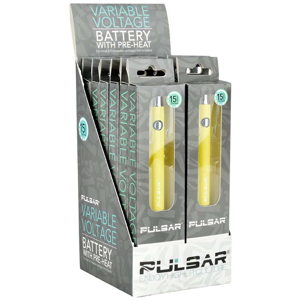 Pulsar Variable Voltage Battery w/ Preheat | 350mAh | 12ct Display 11 Color Options