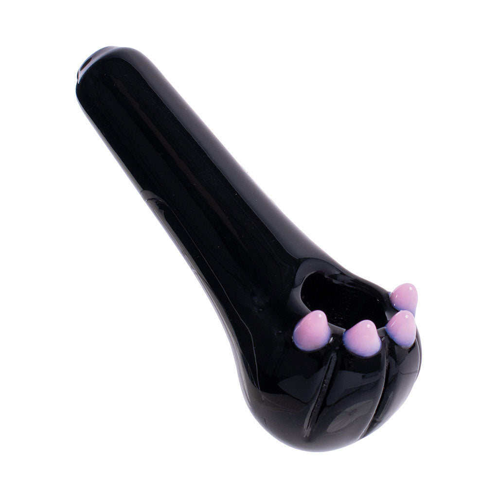 CAT PAW GLASS HAND PIPE MULTIPLE COLORS