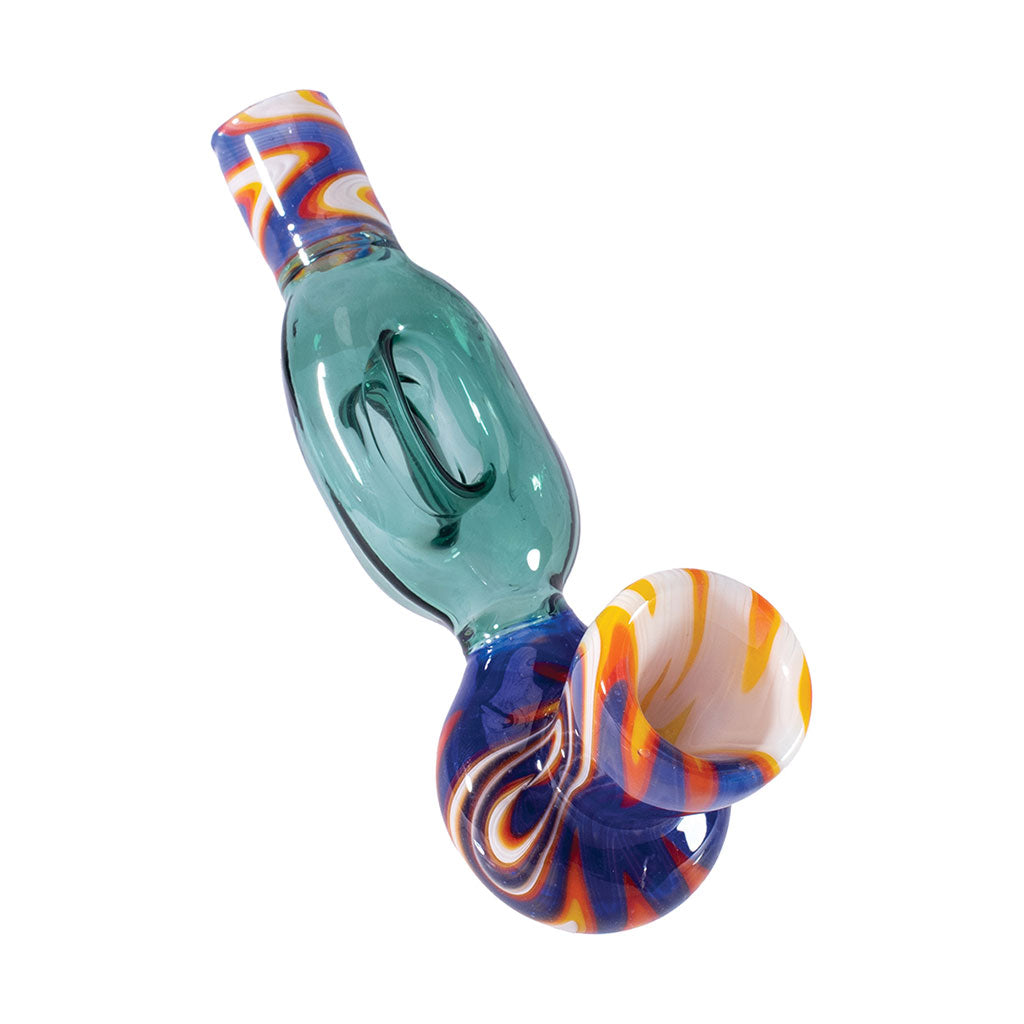 WIG WAG HOLE HAND PIPE MULTIPLE COLORS
