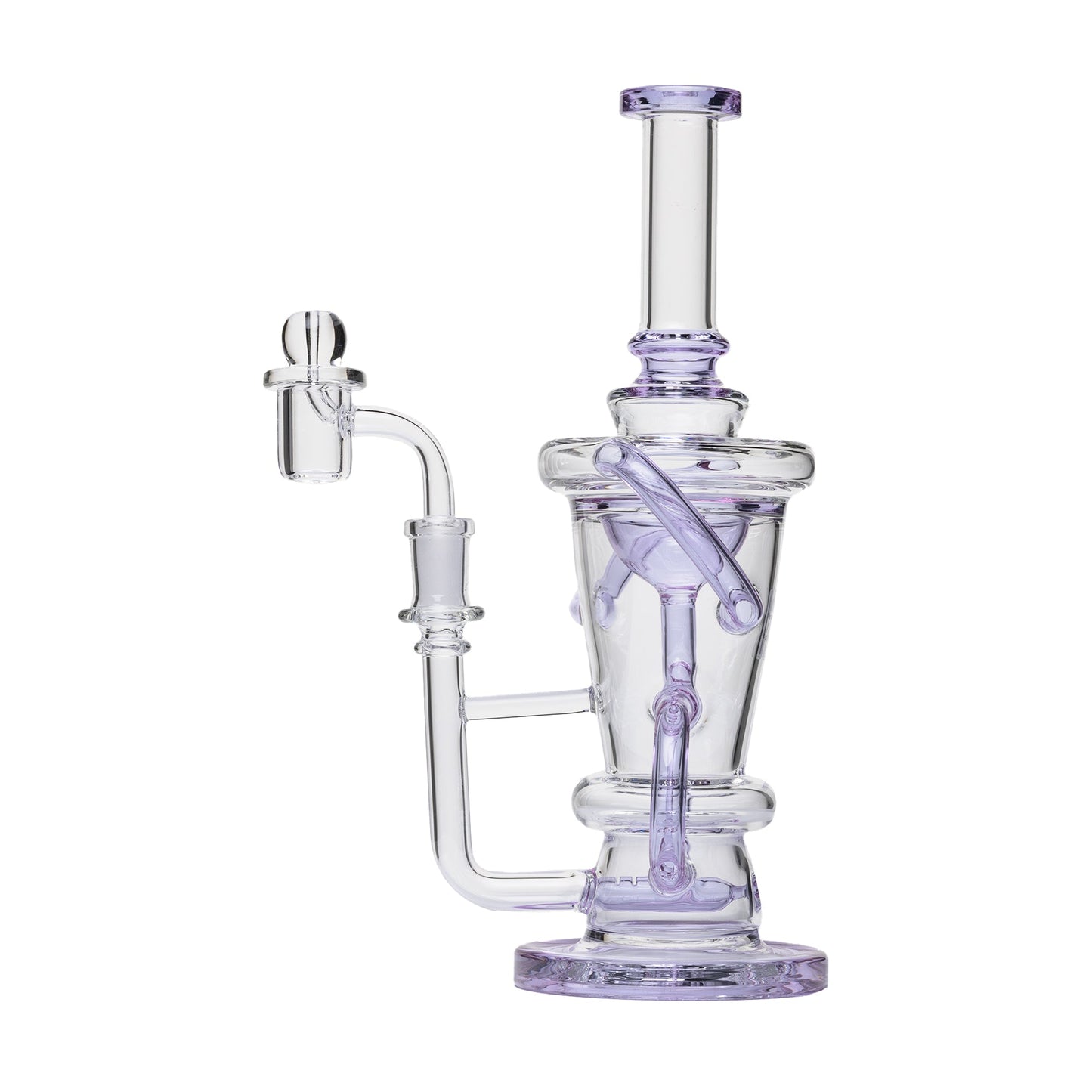 Human Grade 10.25" Straight Recycler Glass Water Pipe