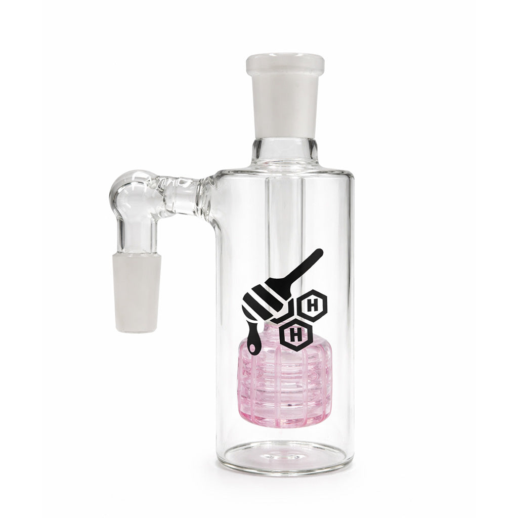 Honeybee Herb Matrix Perc Glass Cylinder Ash Catcher - 2 Angle Options & 3 Color Options