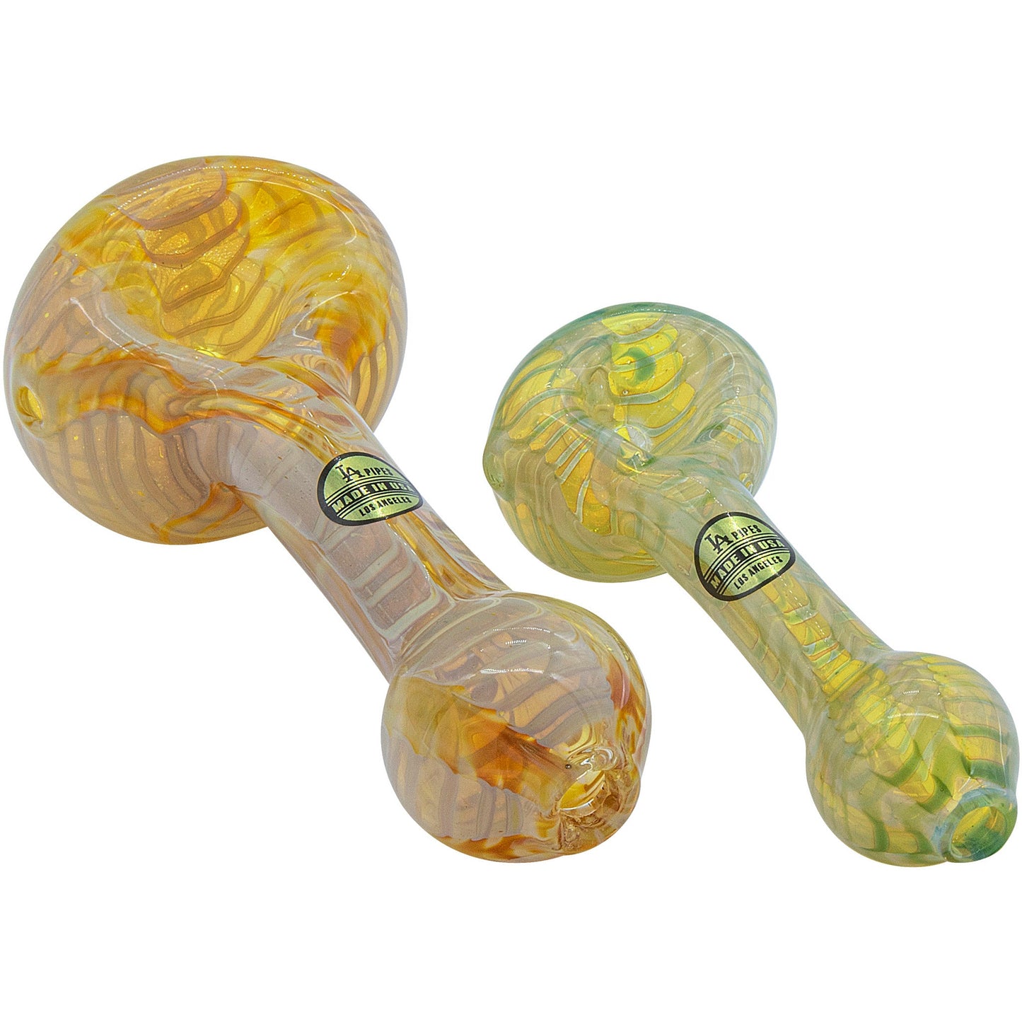 LA Pipes "Raker" Glass Spoon Pipe 2 Sizes & 6 Color Options