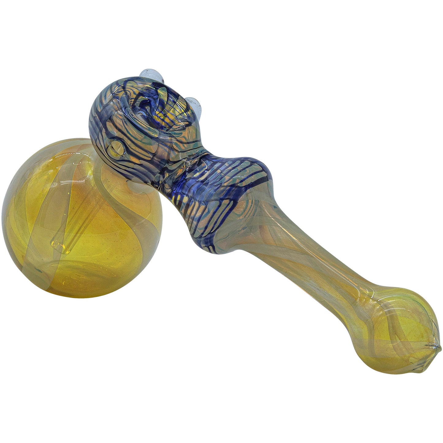 LA Pipes "Raked Hammer" Fumed Hammer Bubbler Pipe 6 Color Options