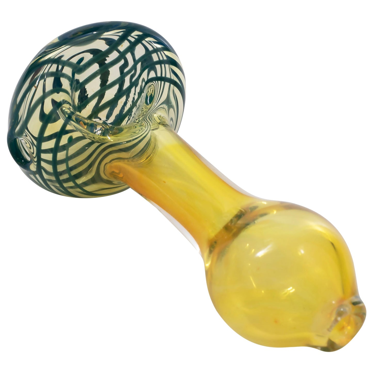 LA Pipes Spiral-Head Color Changing Glass Spoon Pipe 2 Sizes and 5 Color Options