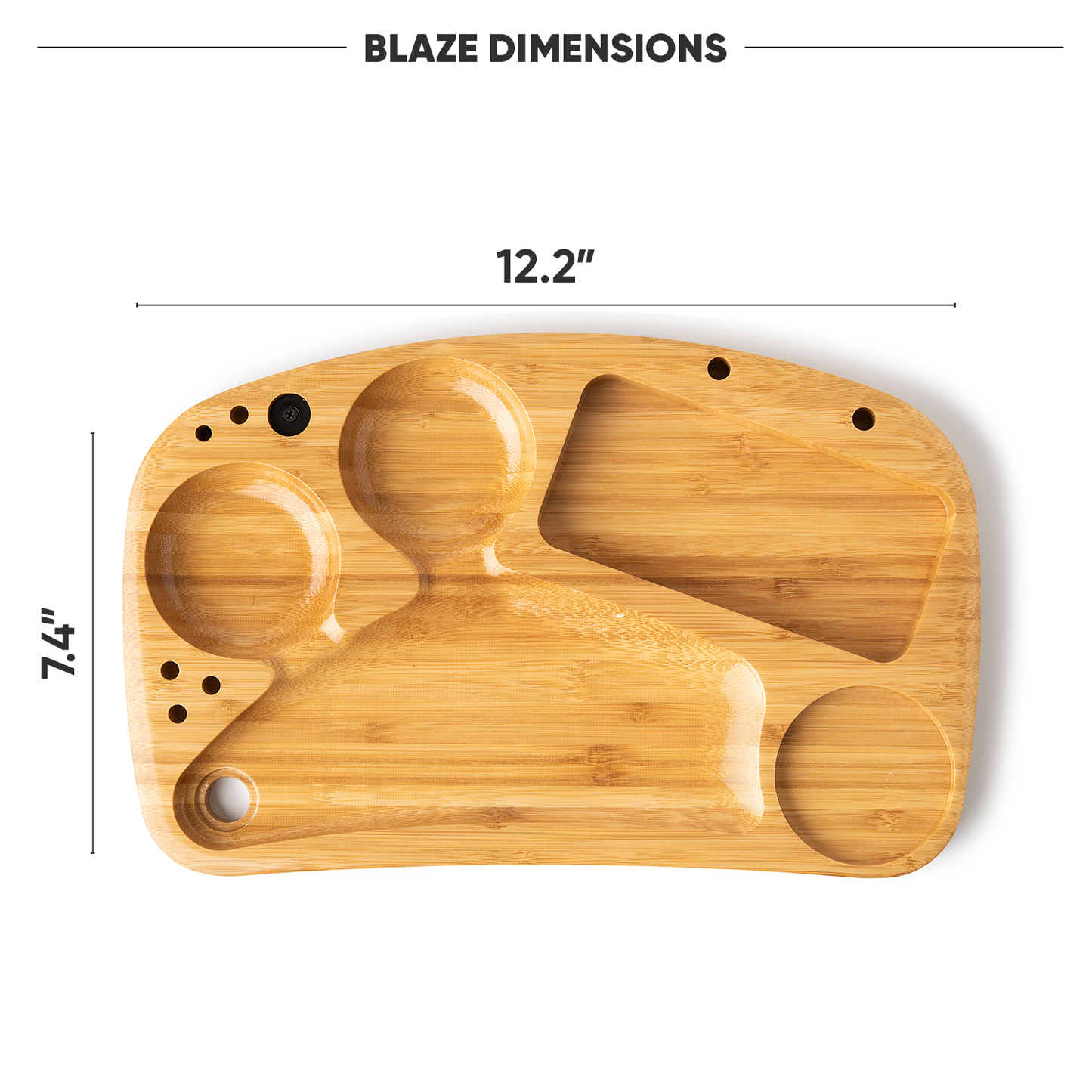BLAZE Wooden Stash Rolling Tray Bundle With or Without Light