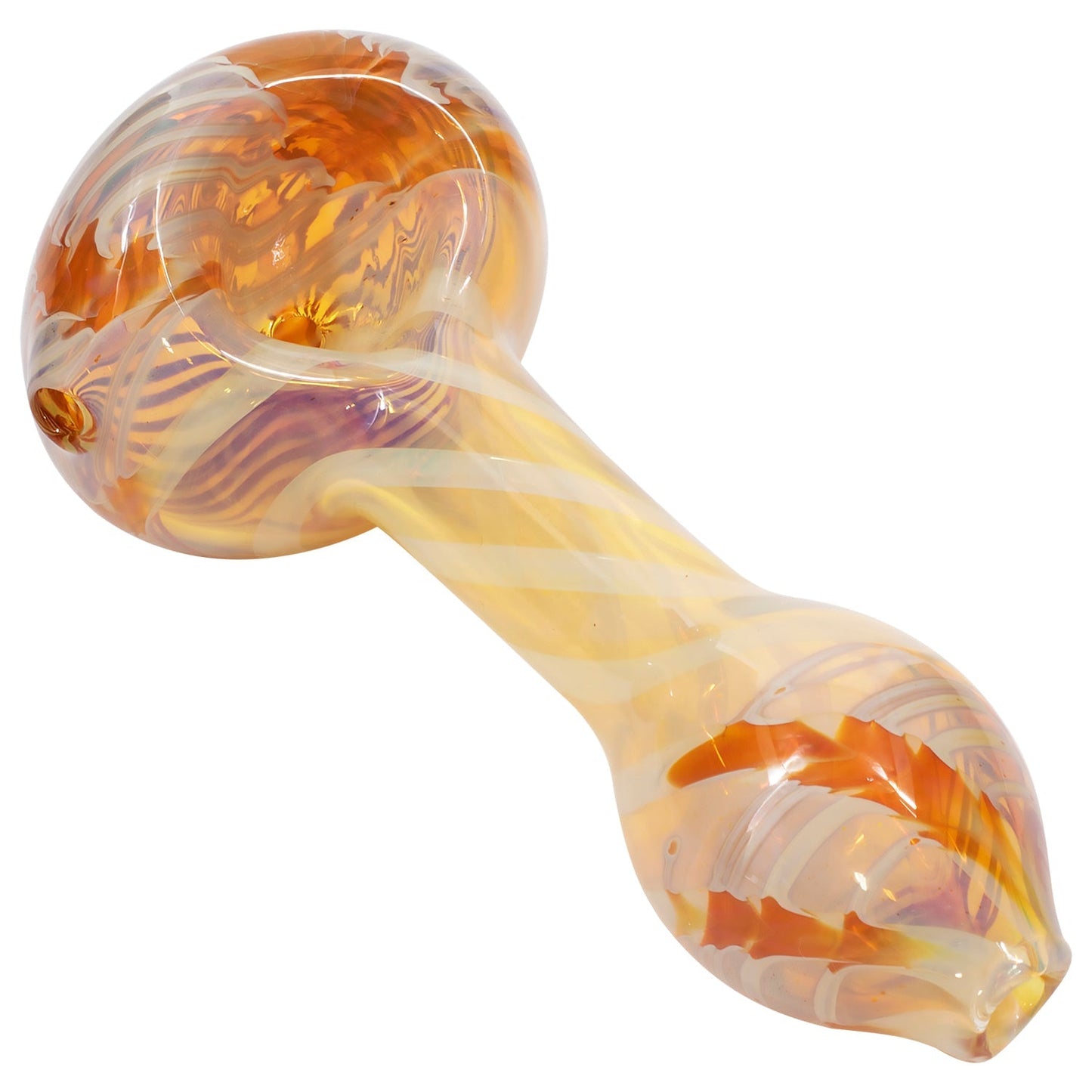 LA Pipes Twisty Cane Spoon Glass Pipe 2 Sizes & 6 Color Options