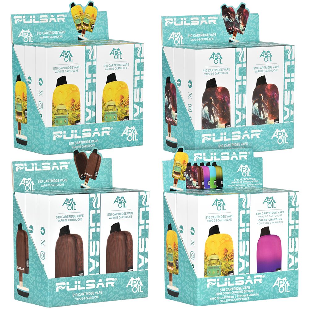 Pulsar APX Oil 510 Vaporizer | Design Series | 1000mAh | 6pc Display 4 Different Styles