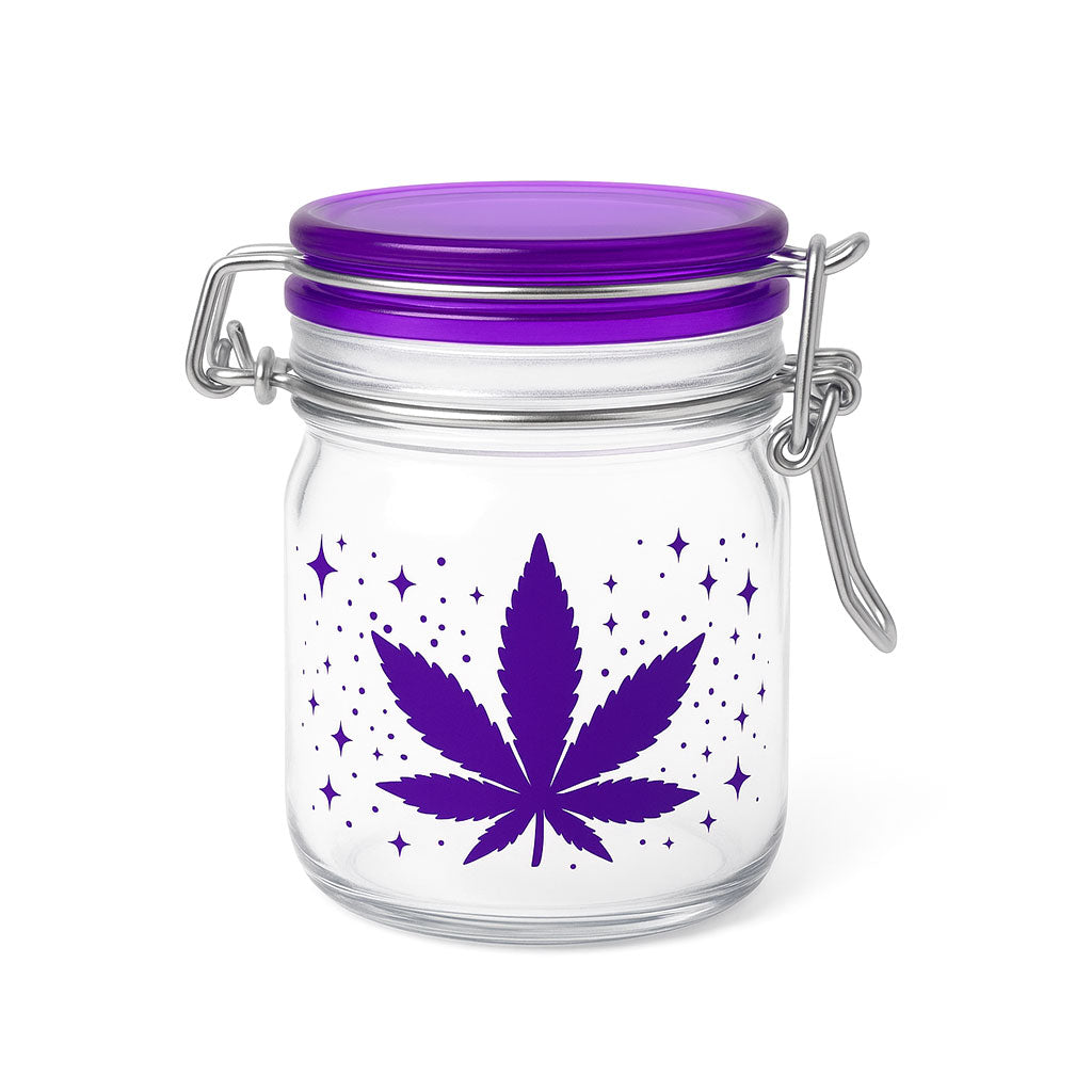 AIRTIGHT PURPLE LEAF GALAXY - STASH JAR TWO DIFFERENT SIZES AVAILABLE