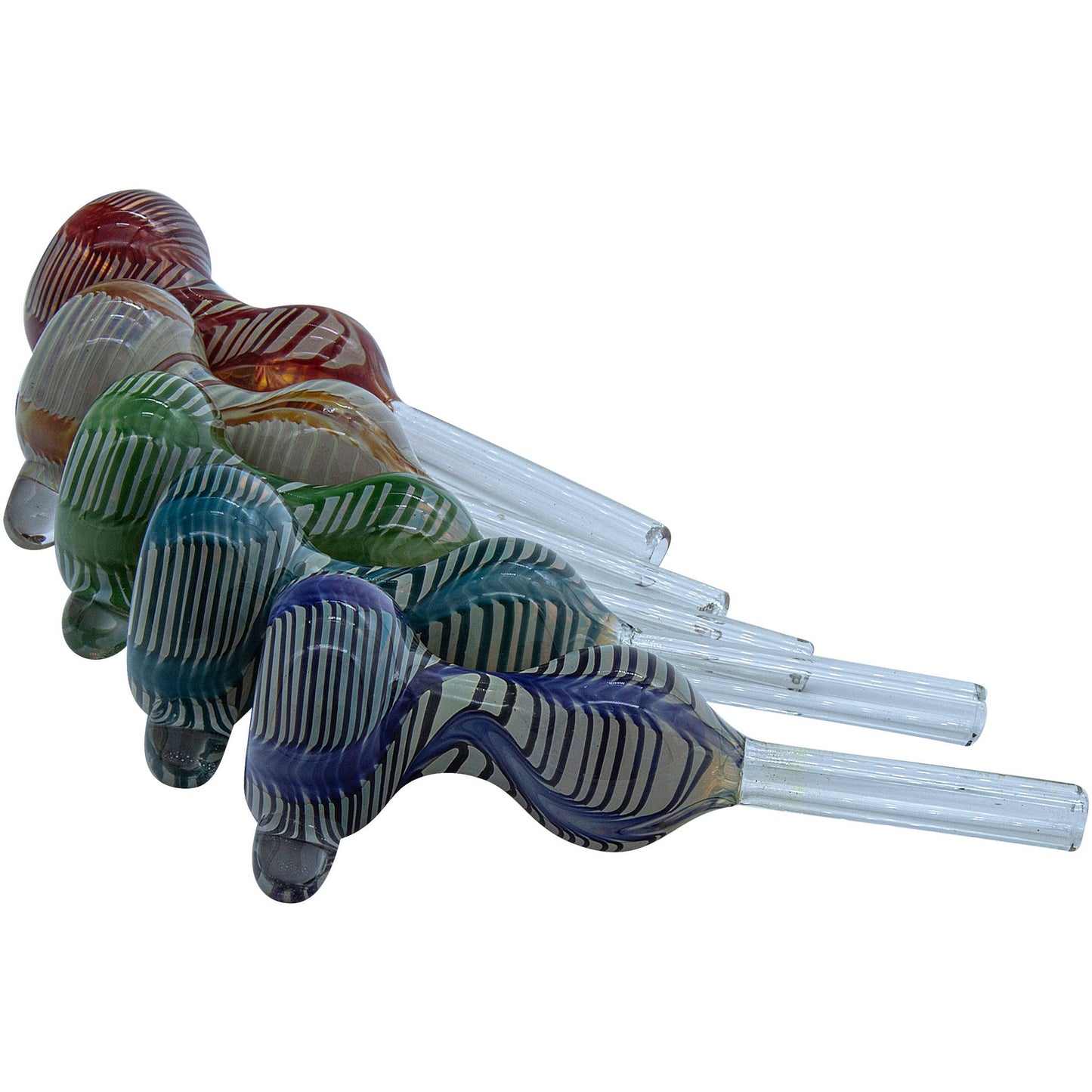 LA Pipes Wrap-n-Rake Bubble Pull-Stem Slide Bowl 6 Color Options