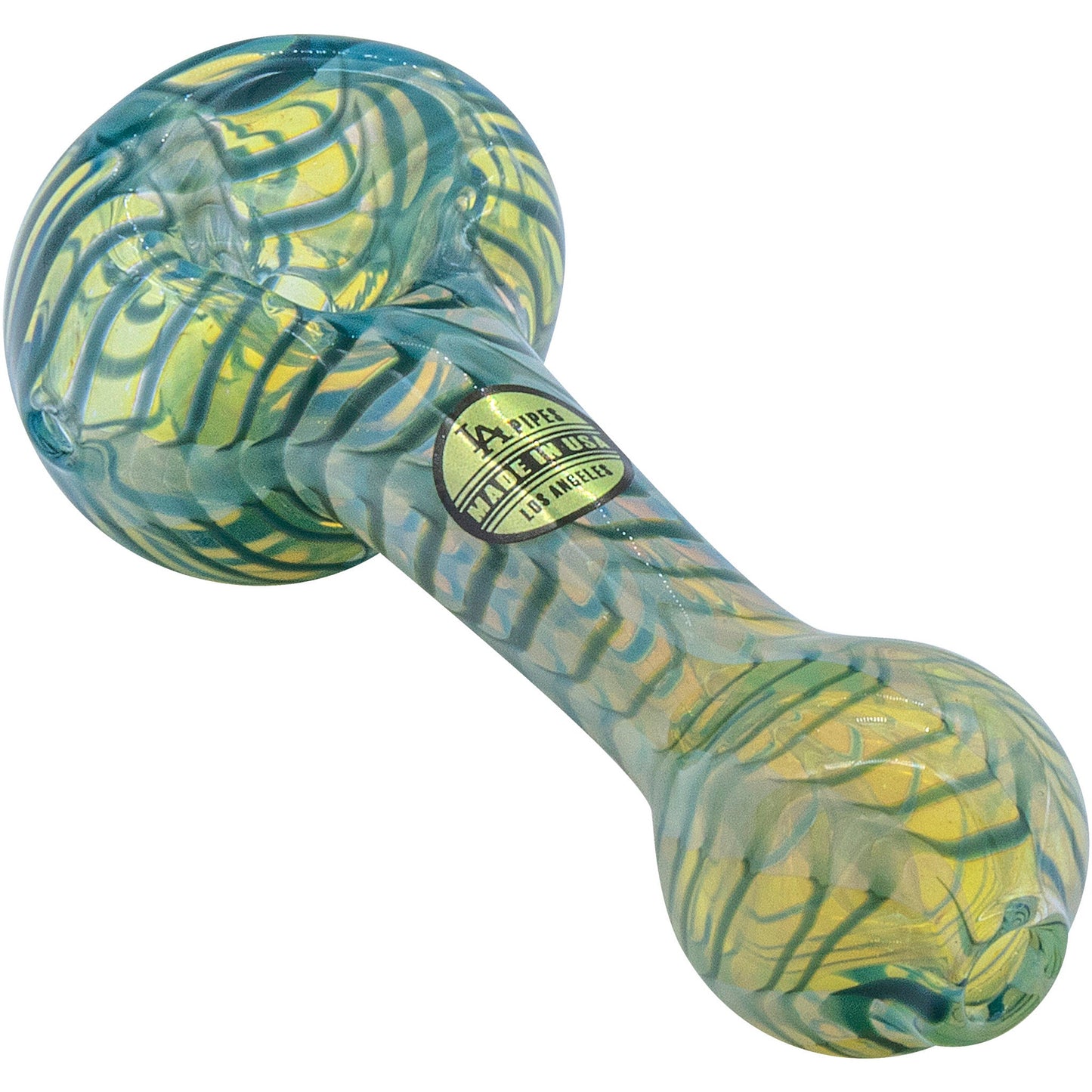 LA Pipes "Raker" Glass Spoon Pipe 2 Sizes & 6 Color Options