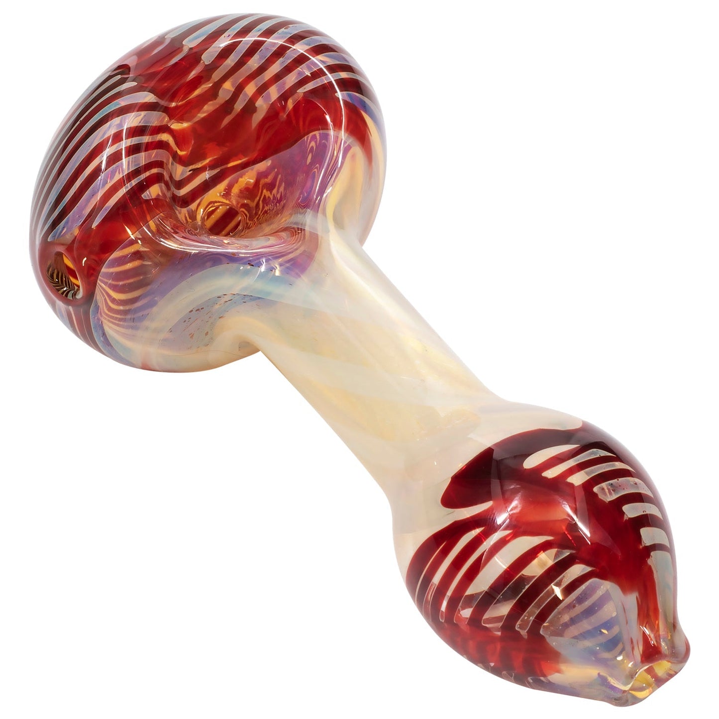 LA Pipes Twisty Cane Spoon Glass Pipe 2 Sizes & 6 Color Options