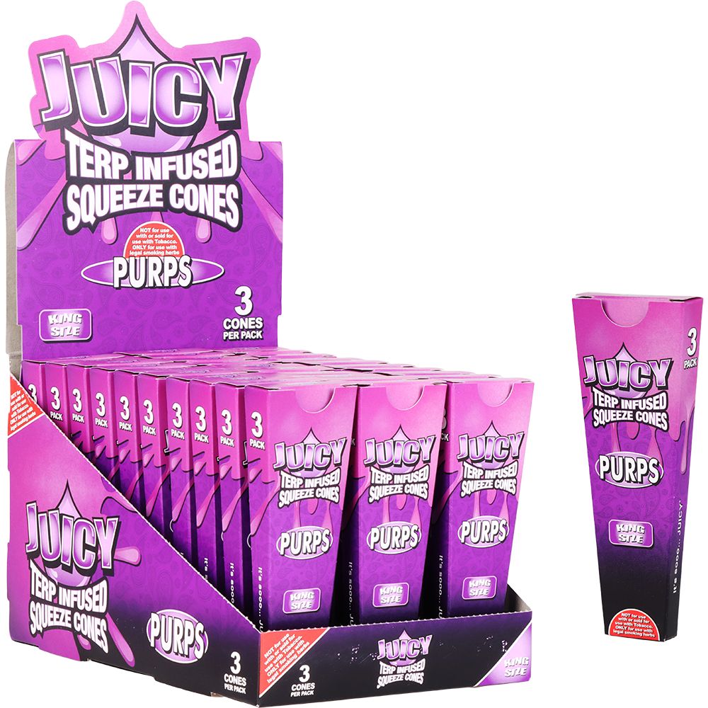 Juicy Terp Infused Squeeze Cones | Purps | 30pk Display