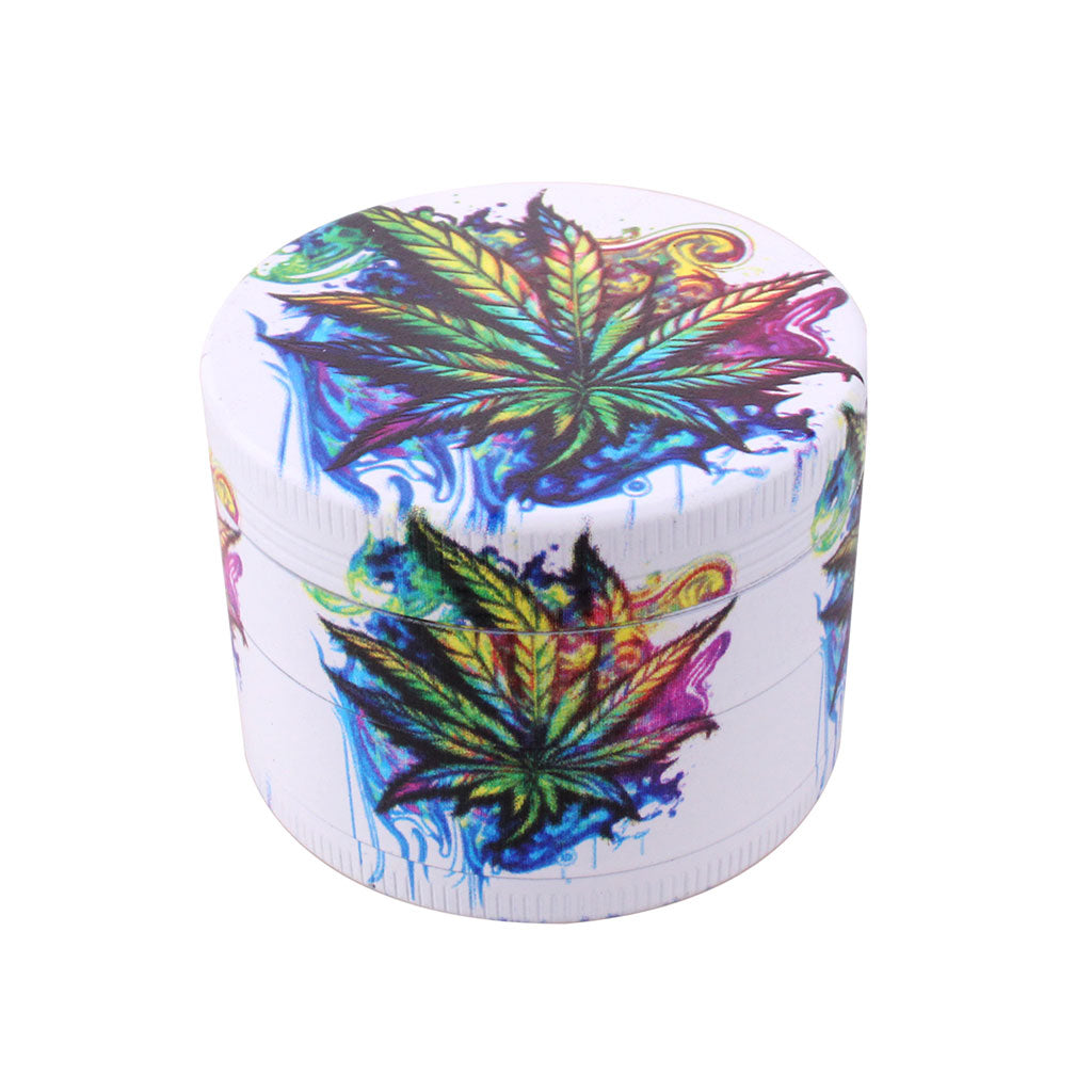 Splash Artwork Herbal Leaf 4-Piece Grinder - 6 Different Styles