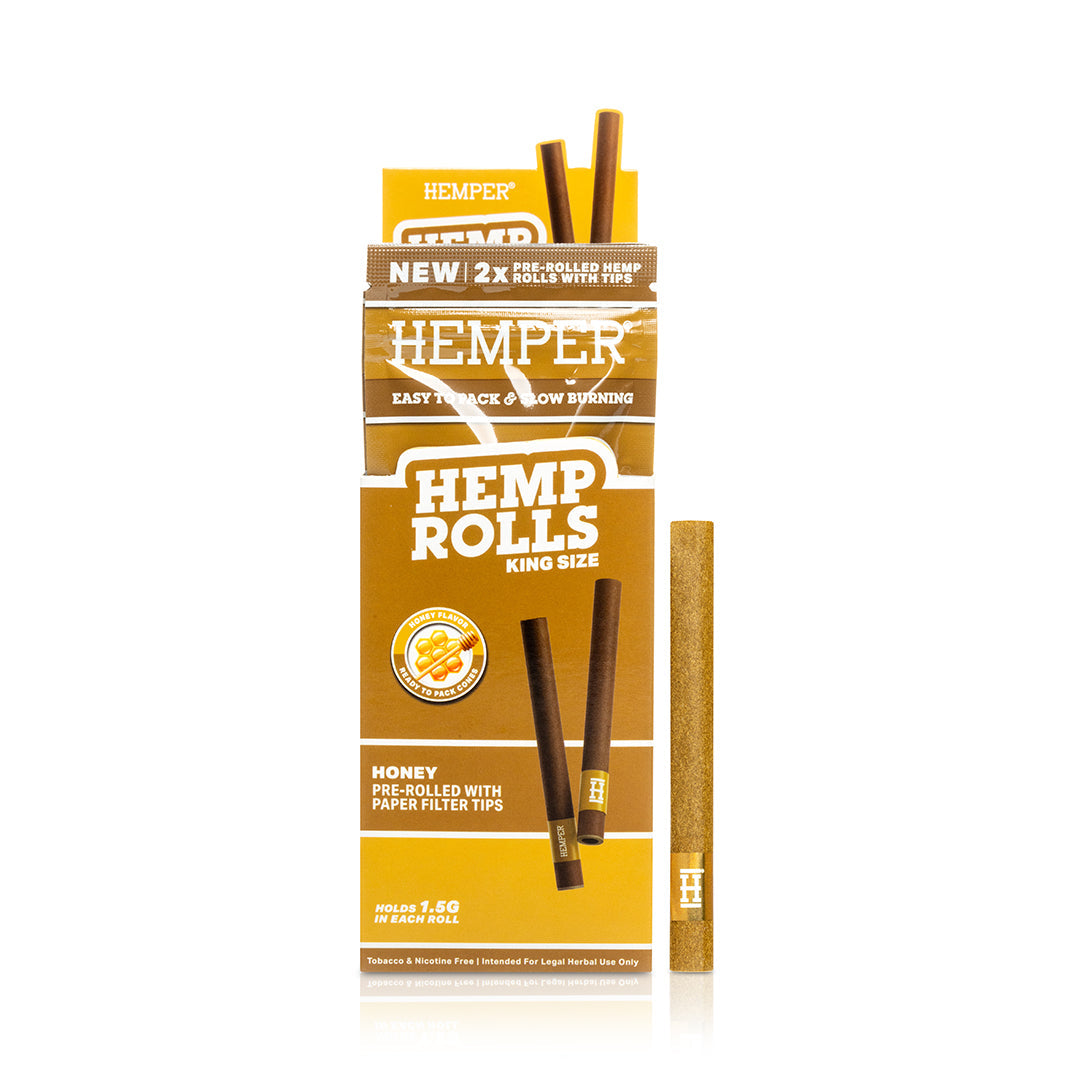 Pre-Rolled King Size  Paper Tip Hemp Rolls | 2PK Multiple Flavors Available