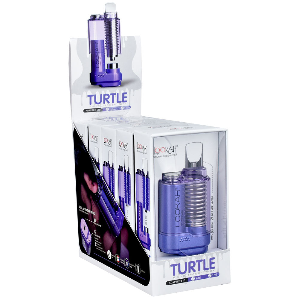 Lookah Turtle Variable Voltage 510 Battery | 500mAh | 5pc Display 5 Color Options