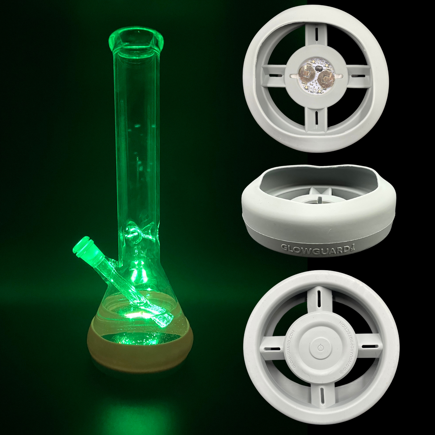 Bong Base Bumper Coin Battery 4.25in-6in Bases Silicone Fits Variety of Shapes - 8 Color Options