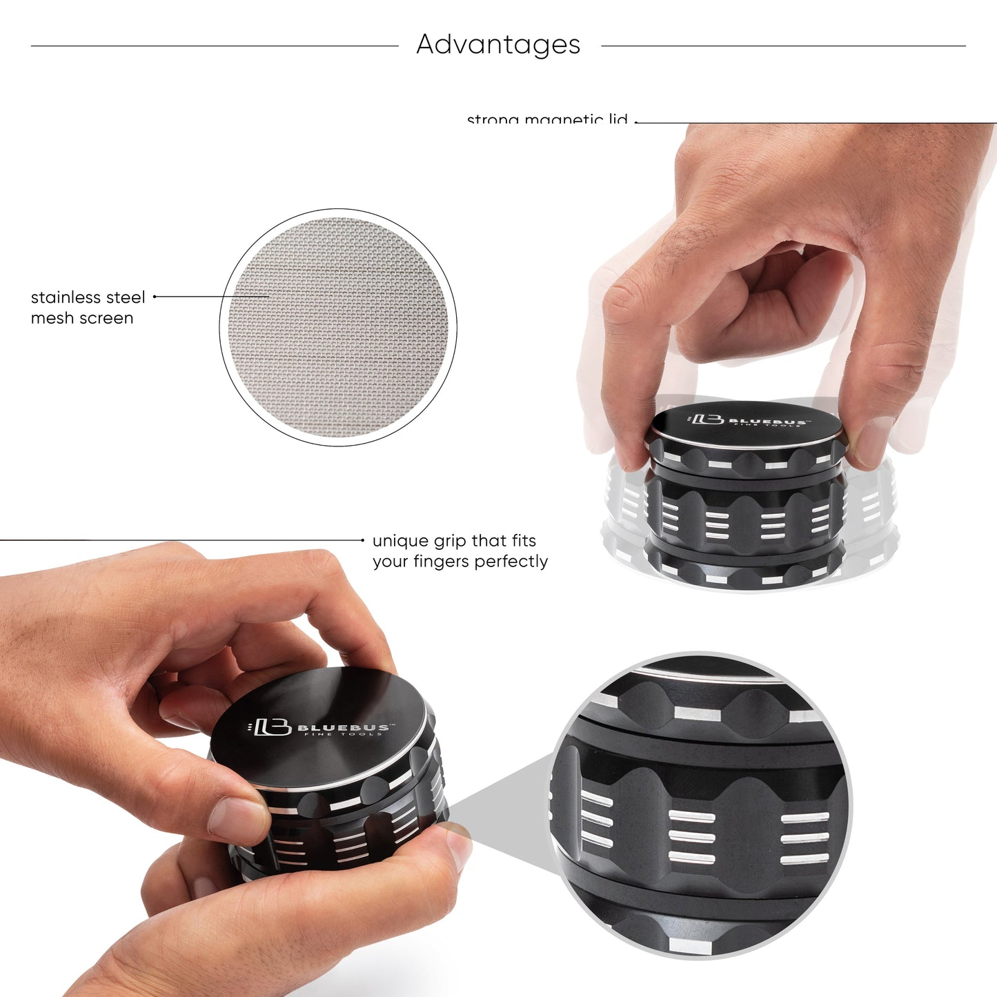 GAC 2.5" Ceramic Grinder 5 Color Options