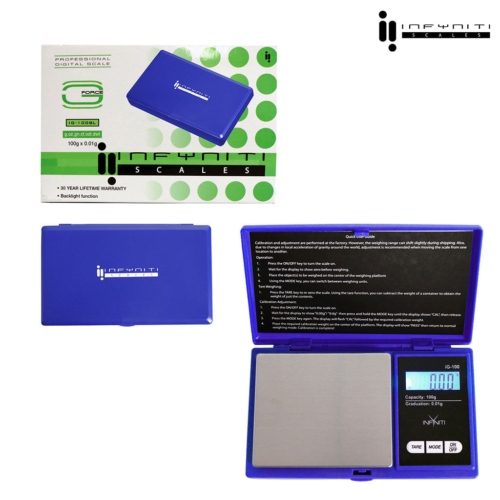G-Force; 100g X 0.01g, Pocket Scales Different Colors Available