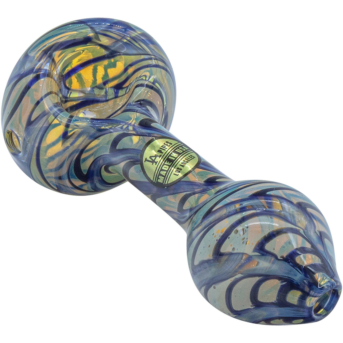 LA Pipes "Raker" Glass Spoon Pipe 2 Sizes & 6 Color Options