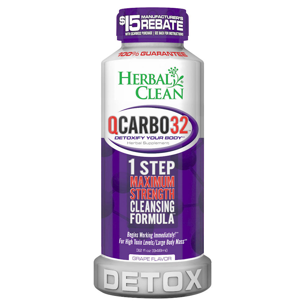 Herbal Clean QCarbo32 Detox Drink | 32oz 2 Flavors