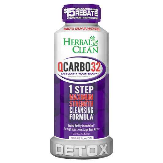 Herbal Clean QCarbo32 Detox Drink | 32oz 2 Flavors