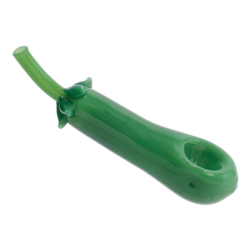 Eggplant Novelty Glass Hand Pipe - 3 Colors Options